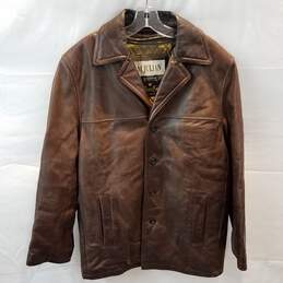 M. Julian Wilson's Leather Thinsulate Ultra Insulation Brown Jacket Adult Size M