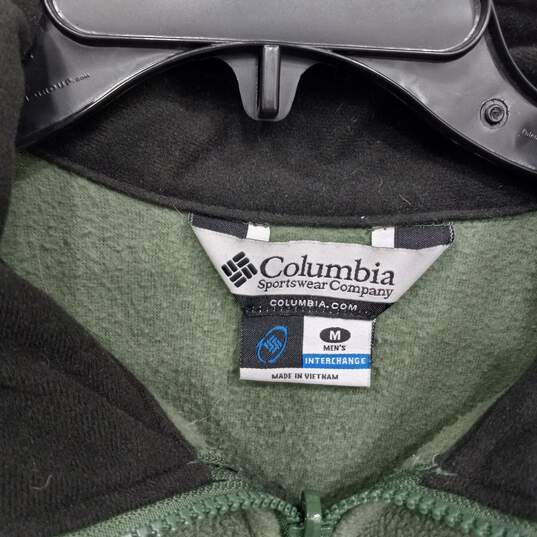 Columbia Interchange Green Full Zip Fleece Jacket Men's Size M image number 3