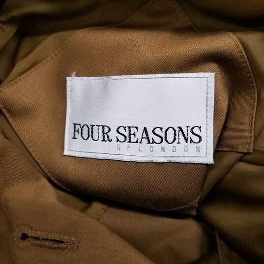 Four Seasons of London Brown Women's Trench Coat Size 8 image number 4