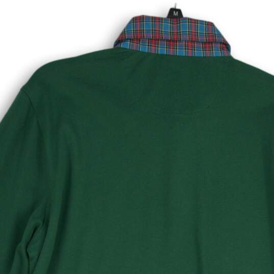 Brooks Brothers Mens Multicolor Tartan Trim Long Sleeve Polo Shirt Size L image number 4
