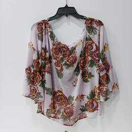 HD In Paris Women's Pink Floral Top/Blouse Size M NWT alternative image