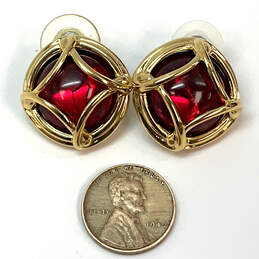 Designer Joan Rivers Gold-Tone Multicolor Stones Stud Earrings Set With Box alternative image