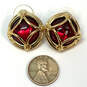 Designer Joan Rivers Gold-Tone Multicolor Stones Stud Earrings Set With Box image number 2