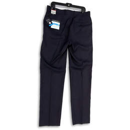 NWT Mens Blue Ultra Series Flat Front Straight Leg Dress Pants Size 34x34 alternative image