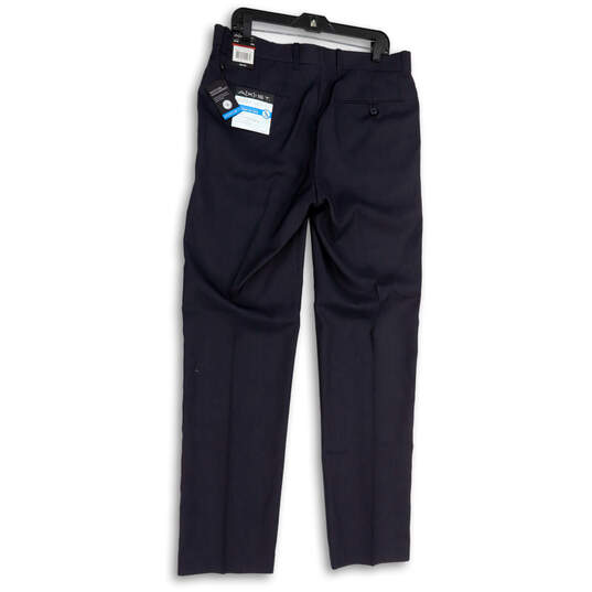 NWT Mens Blue Ultra Series Flat Front Straight Leg Dress Pants Size 34x34 image number 2