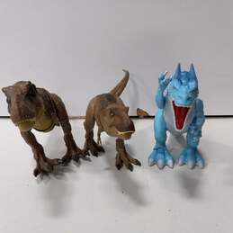 3 Dinosaur Toy Bundle/ 2 Battery Operated