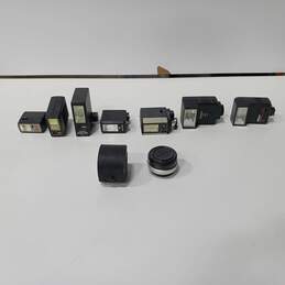 Bundle of Assorted Camera Flashes & Lens