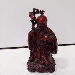 Longevity Red Resin Feng Shui Statue-10"