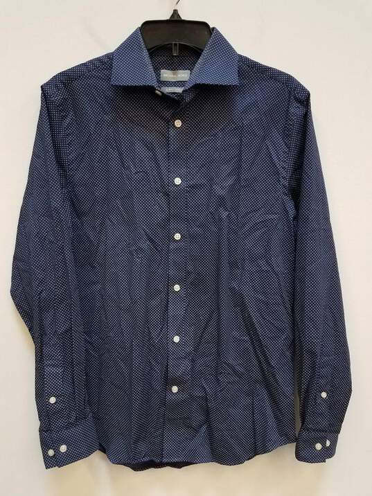 Michael Kors Blue Button-Up Long Sleeve Shirt Size M (15) image number 1