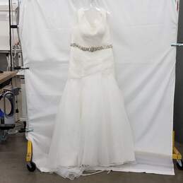 Sheath Style Embedded Boning  Wedding Dress Waist 36in Chest 38in