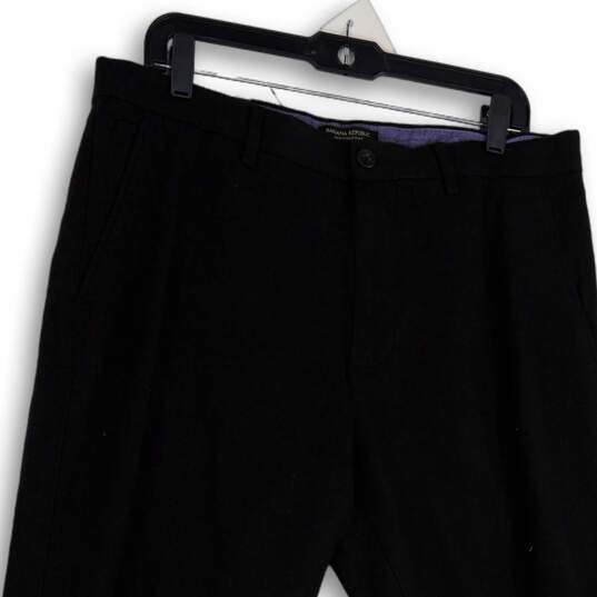 NWT Mens Black Kentfield Slash Pocket Straight Fit Dress Pants Size 35x30 image number 3