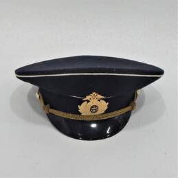 Vintage USSR Soviet Russian Navy Sailor Visor Hat Cap Size 59