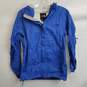 The North Face cornflower blue zip windbreaker jacket women's S image number 1