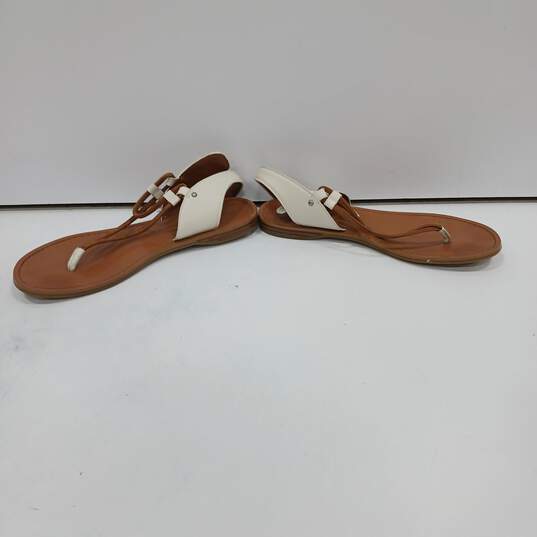 Coach Women's Clarkson White Leather Slingback Thong Sandals Size Sandals Sz 9B image number 2