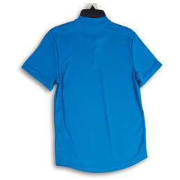 Mens Blue Dri-Fit Henley Neck Short Sleeve T-Shirt Size Medium alternative image