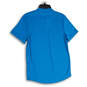 Mens Blue Dri-Fit Henley Neck Short Sleeve T-Shirt Size Medium image number 2
