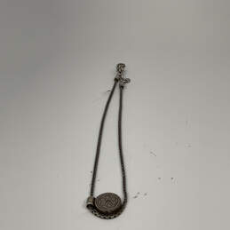 Designer Brighton Silver-Tone Chain Floral Round Shape Pendant Necklace alternative image