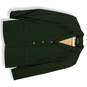 Womens Green Notch Lapel Collar Long Sleeve Pockets 3-Button Blazer Size 4 image number 1
