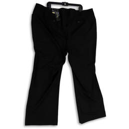 NWT Womens Black Classic Flat Front Flared Leg Ankle Pants Size 26 alternative image
