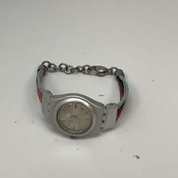 Designer Swatch Silver-Tone Round Dial Quartz Analog Wristwatch alternative image
