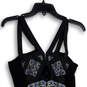 Womens Black Blue Printed Selena V-Neck Sleeveless Mini Dress Size 6 image number 2