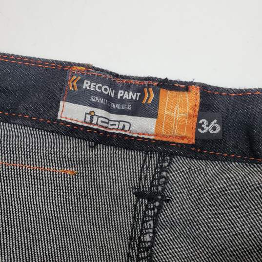 Icon Recon Black Motorcycle Riding Pants Size 36 image number 3