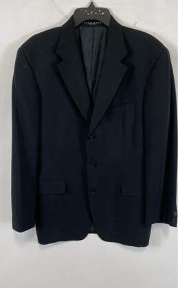 Hugo Boss Mens Black Long Sleeve Single Breasted Notch Lapel Blazer Size Medium