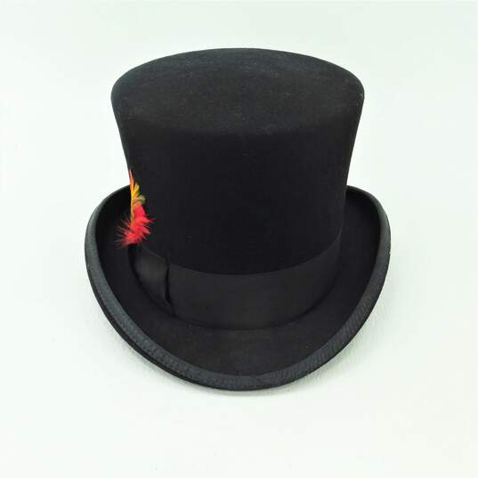 Fleur De Paris New Orleans Black Wool Top Hat IOB Size Medium image number 2