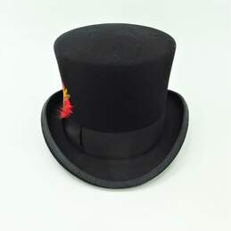 Fleur De Paris New Orleans Black Wool Top Hat IOB Size Medium alternative image