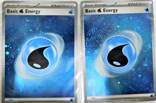 Pokemon TCG Water Energy Holofoil S&V 151 Lot of 3 Cards with SWIRLS image number 3