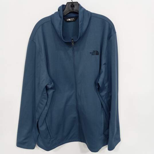 The North Face Men's Blue Full Zip Mock Neck Jacket Size XXL image number 1