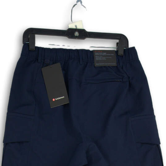 NWT Mens Blue Flat Front Cargo Pocket Tapered Leg Jogger Pants Size 31 image number 4