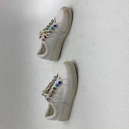 Womens Liviah White Rhinestone Rainbow Jewel Platform Sneaker Shoes Size 37 alternative image