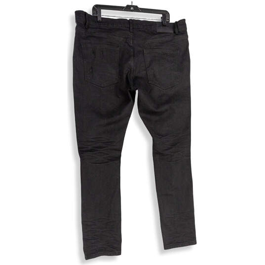 NWT Mens Black Denim Dark Wash Straight Leg Jeans Size 42x32 image number 2