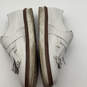 Womens White Leather Buckle Fringe Slip-On Platform Loafer Shoes Size 39 image number 6
