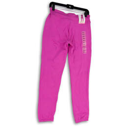 NWT Womens Pink Elastic Waist Pocket Drawstring Jogger Pants Size Small alternative image