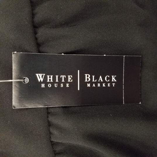 White House Black Market Women Black asymmetrical dress Size S NWT image number 5