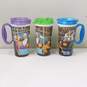 Vintage 1990's Disney Parks Plastic Cups W/ Lids Set of 3 image number 1