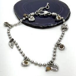 Designer Brighton Silver-Tone Purse Fan Victorian Charm Bracelet alternative image