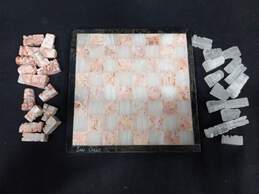 Vintage Pink Soapstone Incomplete Chess Set alternative image