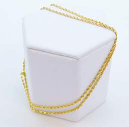 14K Gold Twisted Rope Chain Necklace 4.2g alternative image