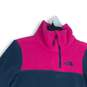 The North Face Womens Pink Blue Fleece 1/4 Zip Long Sleeve Pullover Jacket Sz S image number 3