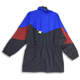 NWT Womens Multicolor Colorblock Icon Clash Woven Track Jacket Size Medium alternative image