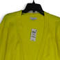 NWT Womens Yellow Knitted Long Sleeve Open Front Cardigan Sweater Size L image number 3
