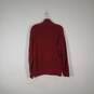 Mens Cotton Knitted Mock Neck Quarter Zip Long Sleeve Pullover Sweater Size M image number 2