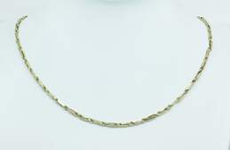 14K Gold Twisted Fancy Chain Necklace For Repair 4.8g
