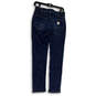 Womens Blue Denim Medium Wash Pockets Stretch Skinny Leg Jeans Size 2 image number 2