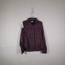 Womens Plaid Regular Fit Long Sleeve Collared Button-Up Shirt Size XS