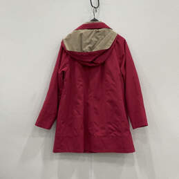 NWT Womens Pink Long Sleeve Hooded Full-Zip Rain Coat Size Medium alternative image