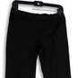 Womens Black Flat Front Pocket Stretch Straight Leg Dress Pants Size 2 image number 3